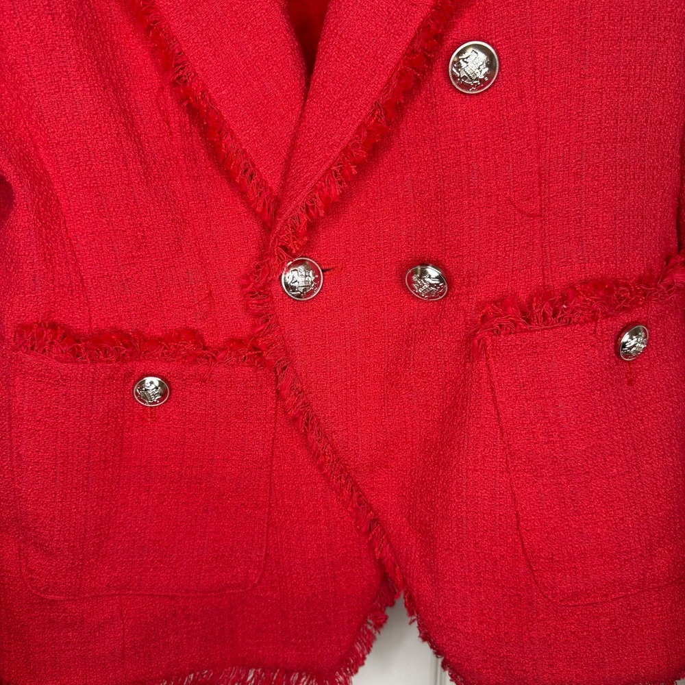 SALE!!! House of Harlow Chic Red Double-Breasted Women's Blazer - Picture 3 of 6